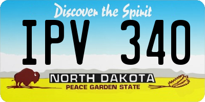 ND license plate IPV340