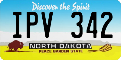 ND license plate IPV342