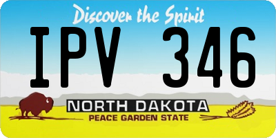 ND license plate IPV346