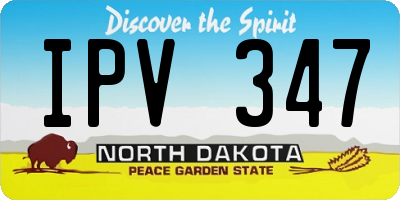 ND license plate IPV347