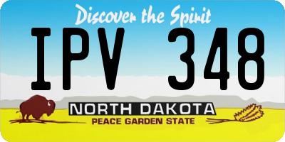 ND license plate IPV348