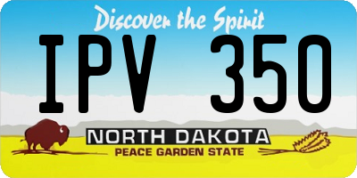 ND license plate IPV350