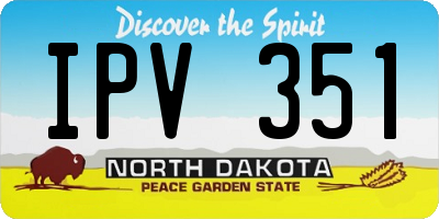 ND license plate IPV351