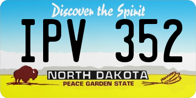 ND license plate IPV352