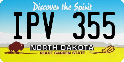 ND license plate IPV355