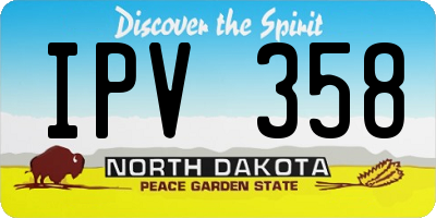 ND license plate IPV358