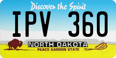 ND license plate IPV360