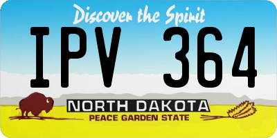 ND license plate IPV364