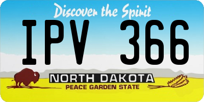 ND license plate IPV366