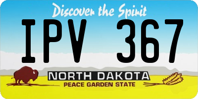 ND license plate IPV367