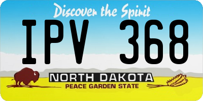 ND license plate IPV368