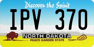 ND license plate IPV370