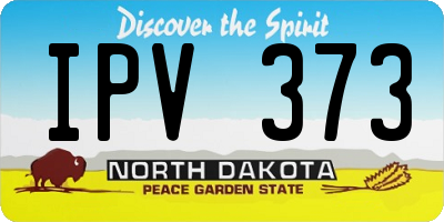 ND license plate IPV373