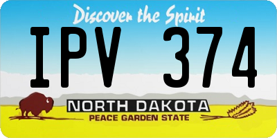 ND license plate IPV374