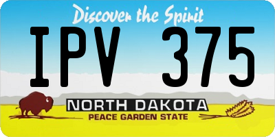 ND license plate IPV375