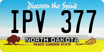 ND license plate IPV377