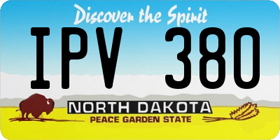 ND license plate IPV380