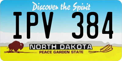 ND license plate IPV384
