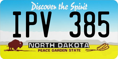 ND license plate IPV385