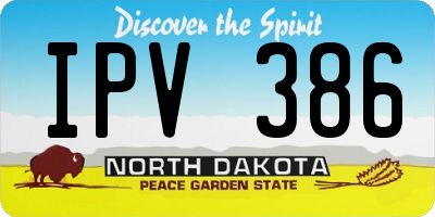 ND license plate IPV386