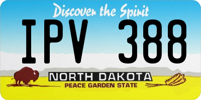 ND license plate IPV388