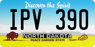 ND license plate IPV390