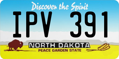 ND license plate IPV391