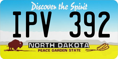 ND license plate IPV392