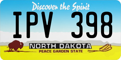 ND license plate IPV398