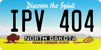 ND license plate IPV404