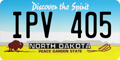 ND license plate IPV405