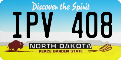 ND license plate IPV408
