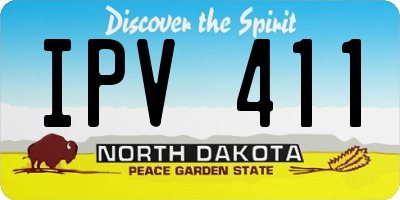 ND license plate IPV411