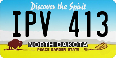 ND license plate IPV413