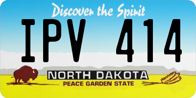 ND license plate IPV414