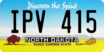 ND license plate IPV415