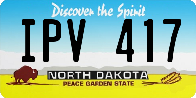 ND license plate IPV417