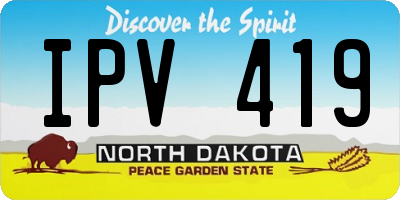 ND license plate IPV419