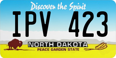 ND license plate IPV423