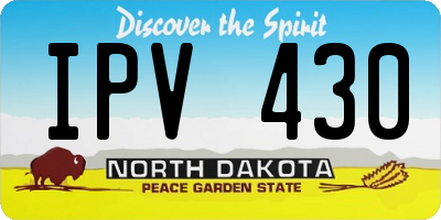 ND license plate IPV430