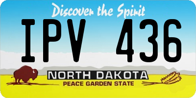 ND license plate IPV436
