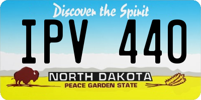 ND license plate IPV440
