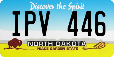 ND license plate IPV446