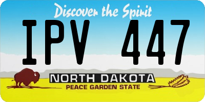 ND license plate IPV447