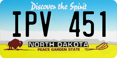ND license plate IPV451