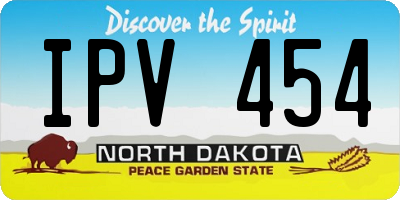 ND license plate IPV454