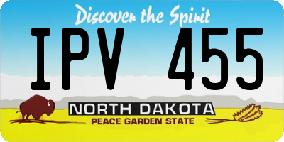 ND license plate IPV455