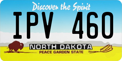 ND license plate IPV460