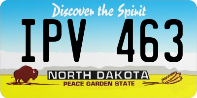 ND license plate IPV463