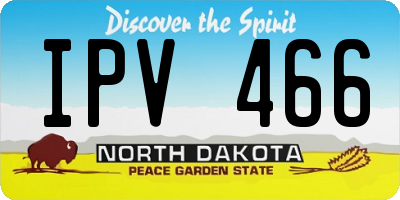 ND license plate IPV466